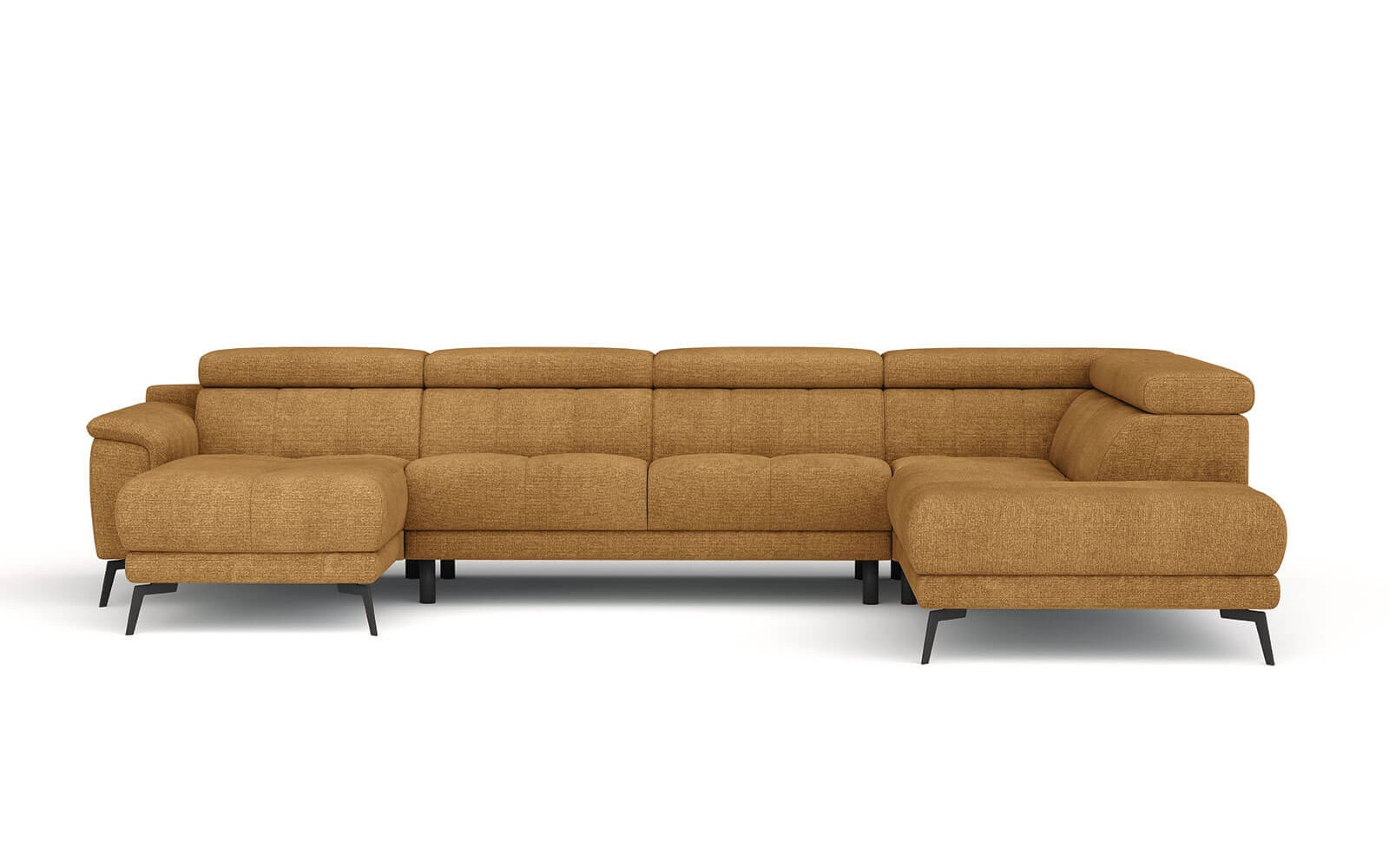 FIERO Ecksofa in Orange (Arano 07) – Lebendiges Orange für moderne Räume.