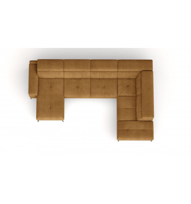 FIERO Ecksofa in Orange (Arano 07) – Lebendiges Orange für moderne Räume.