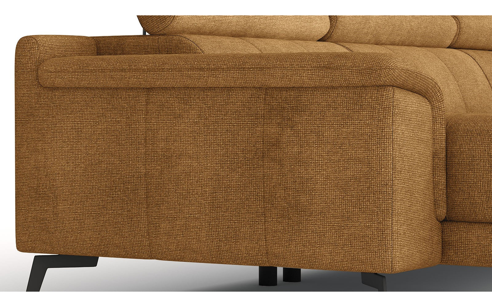 FIERO Ecksofa in Orange (Arano 07) – Lebendiges Orange für moderne Räume.