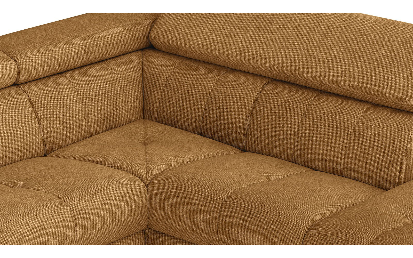 FIERO Ecksofa in Orange (Arano 07) – Lebendiges Orange für moderne Räume.