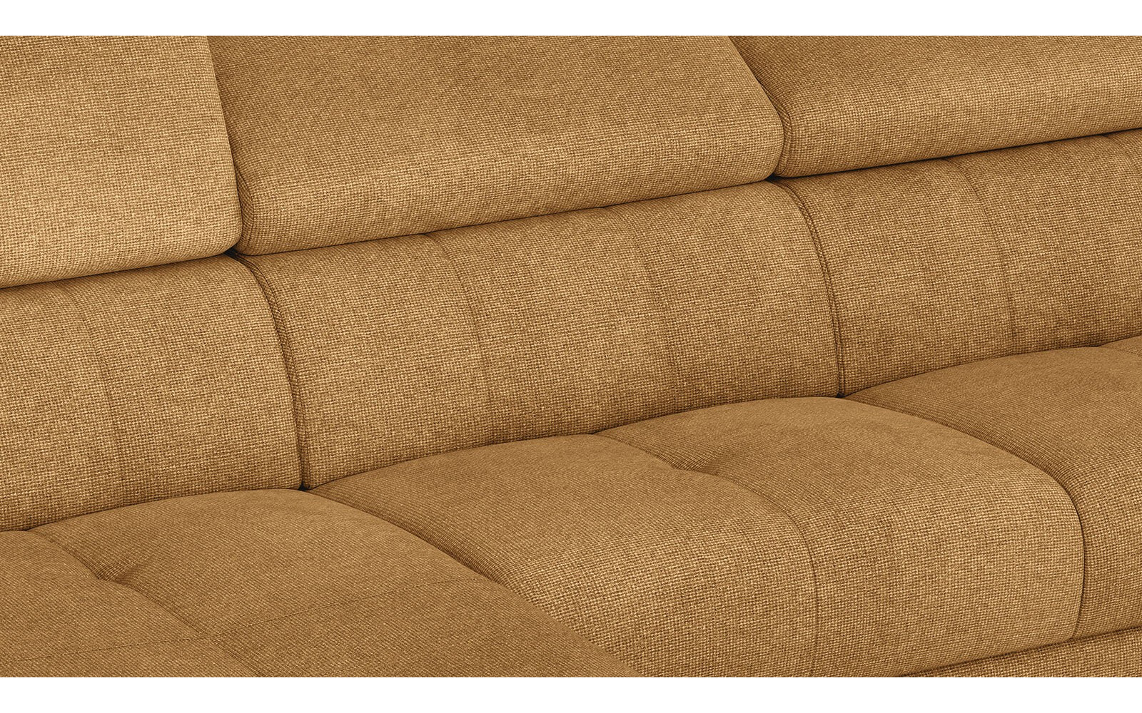 FIERO Ecksofa in Orange (Arano 07) – Lebendiges Orange für moderne Räume.