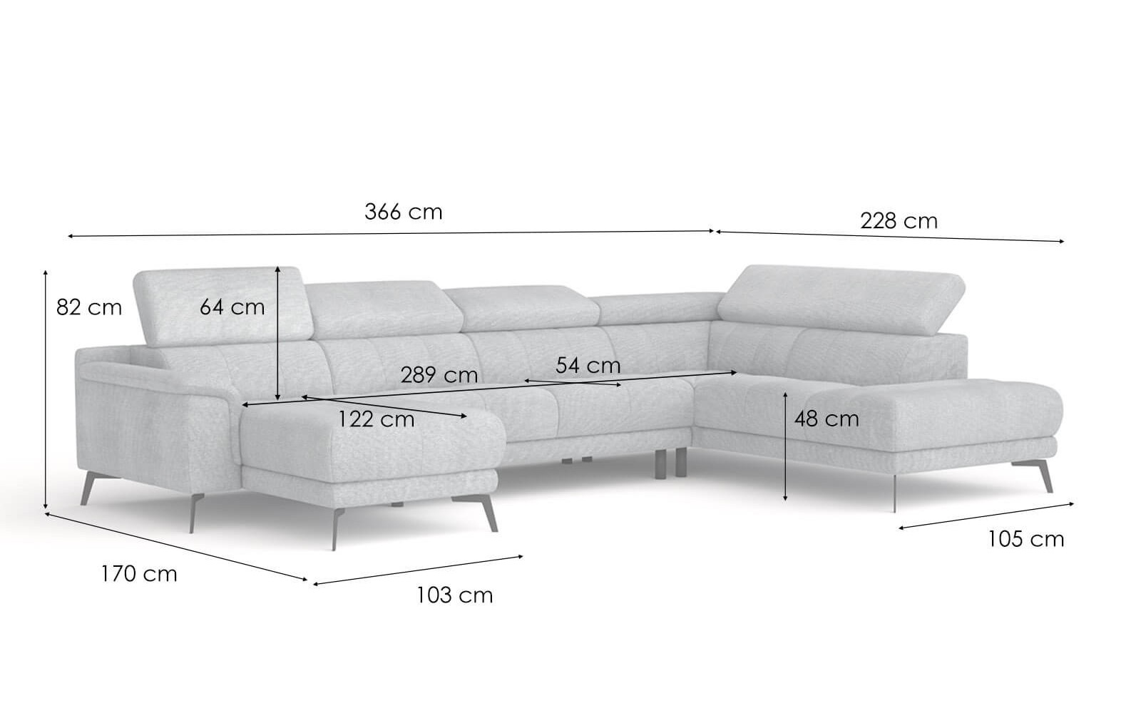 FIERO Ecksofa in Silbergrau (Arano 09) – Zeitloses Silbergrau für edlen Stil.