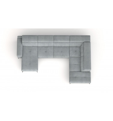 FIERO Ecksofa in Silbergrau (Arano 09) – Zeitloses Silbergrau für edlen Stil.