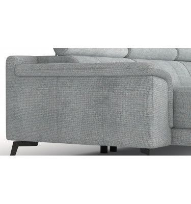 FIERO Ecksofa in Silbergrau (Arano 09) – Zeitloses Silbergrau für edlen Stil.