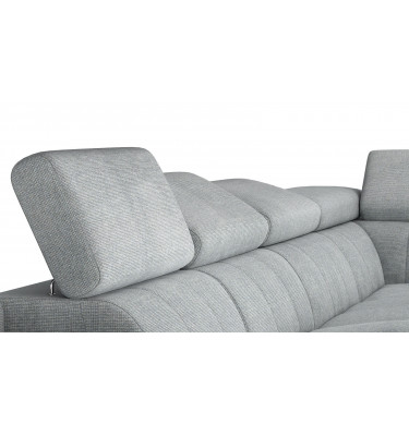 FIERO Ecksofa in Silbergrau (Arano 09) – Zeitloses Silbergrau für edlen Stil.