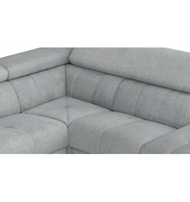 FIERO Ecksofa in Silbergrau (Arano 09) – Zeitloses Silbergrau für edlen Stil.