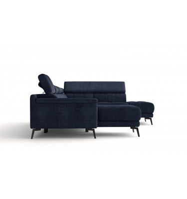 FIERO U-Form Ecksofa in Marineblau (Arano 12) – Tiefer Komfort in klassischem Marineblau.