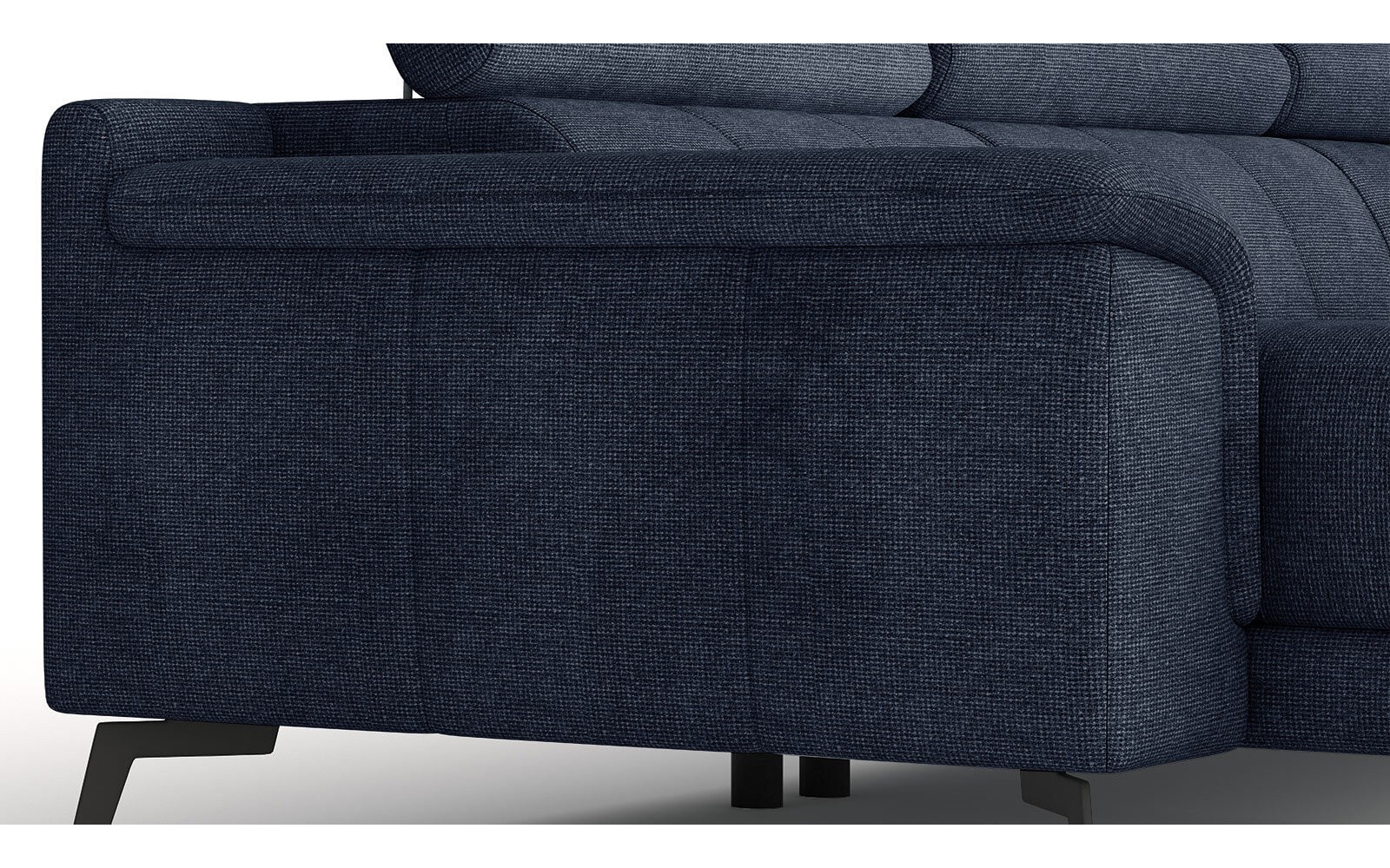 FIERO U-Form Ecksofa in Marineblau (Arano 12) – Tiefer Komfort in klassischem Marineblau.