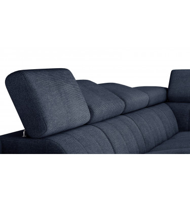 FIERO U-Form Ecksofa in Marineblau (Arano 12) – Tiefer Komfort in klassischem Marineblau.