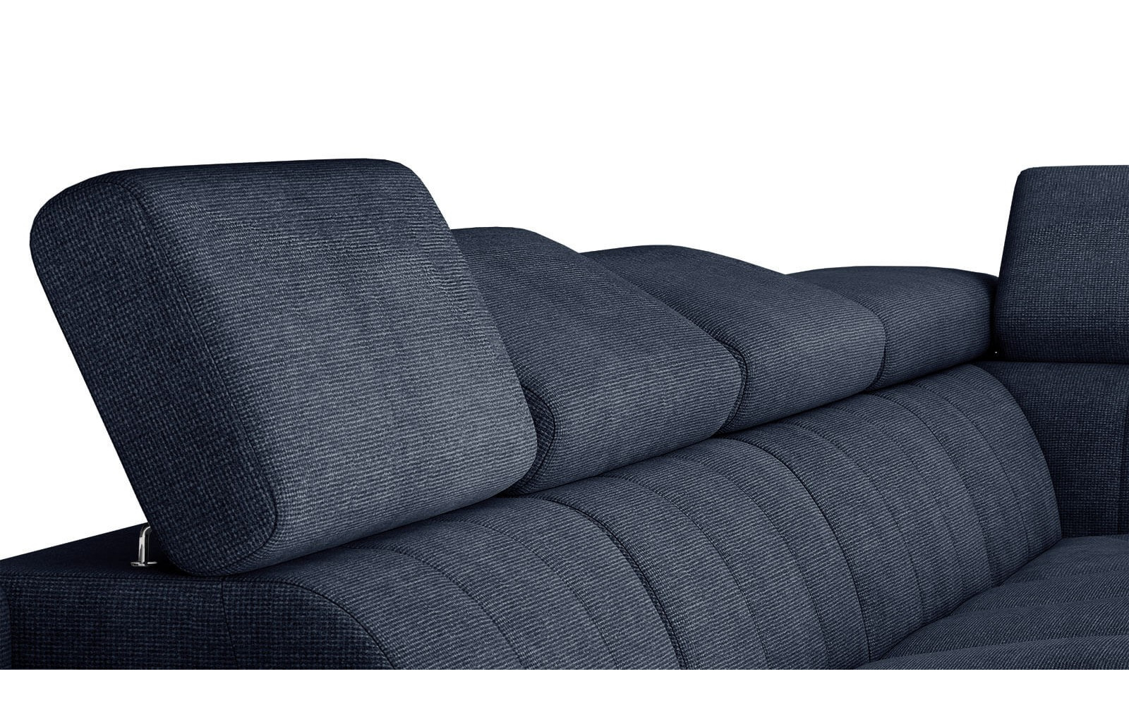 FIERO U-Form Ecksofa in Marineblau (Arano 12) – Tiefer Komfort in klassischem Marineblau.