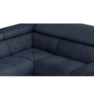 FIERO U-Form Ecksofa in Marineblau (Arano 12) – Tiefer Komfort in klassischem Marineblau.