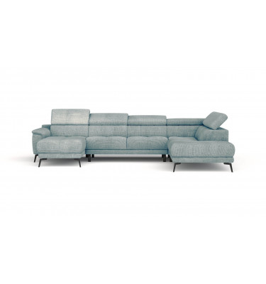 Ecksofa FIERO in Mintgrün (Arano 14) – Frische Optik mit Mintgrün.