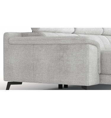 FIERO Ecksofa in Hellgrau (Arano 15) – Dezente Eleganz in Hellgrau.