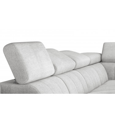 FIERO Ecksofa in Hellgrau (Arano 15) – Dezente Eleganz in Hellgrau.