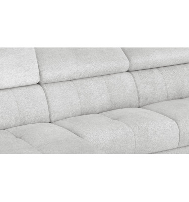 FIERO Ecksofa in Hellgrau (Arano 15) – Dezente Eleganz in Hellgrau.