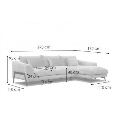 Ecksofa 4-Sitzer rechts Winter kaufen | Komfortables Ecksofa | Wozimo