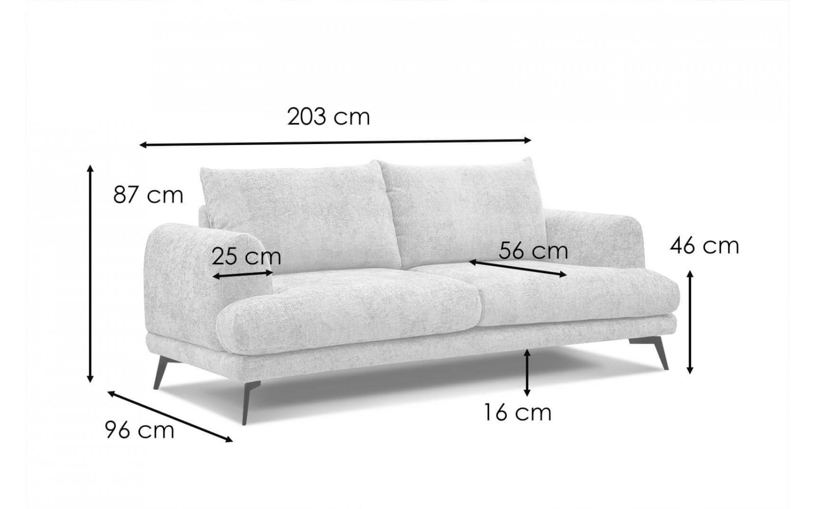 Sofa 3-Sitzer Adria | Bequemes Designersofa kaufen | Wozimo