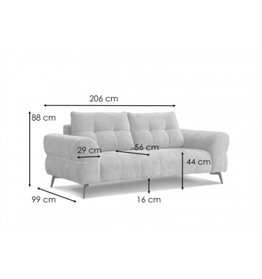 Sofa 3-Sitzer Salvini | Komfortables Designersofa| Wozimo