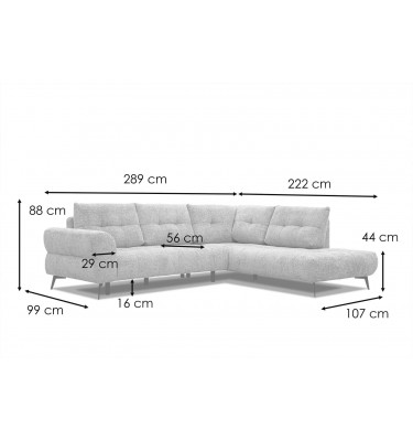 Ecksofa 5-Sitzer rechts Salvini kaufen | Modernes Designersofa | Wozimo