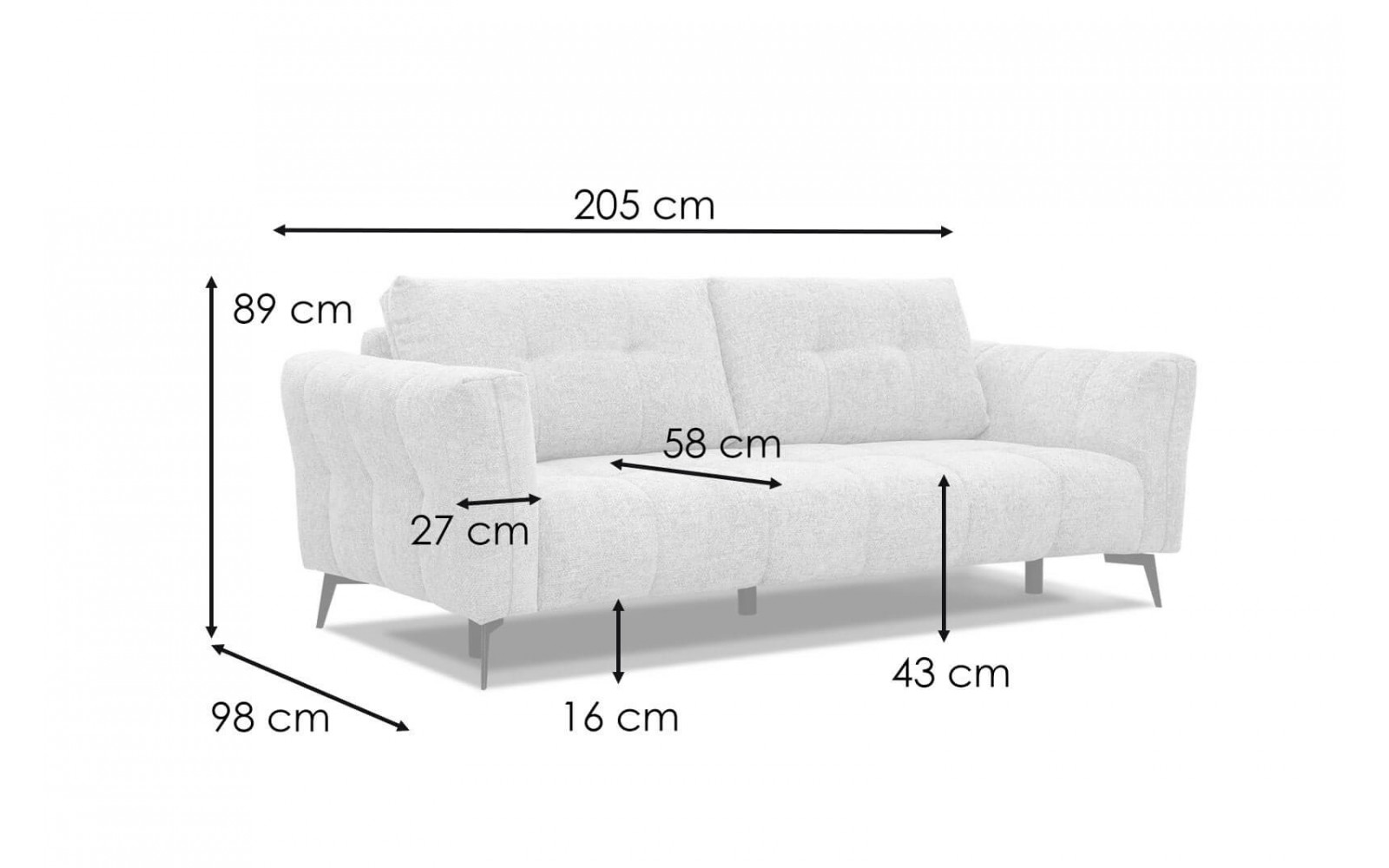 3-Sitzer Sofa Kalmer kaufen | Komfortables Designersofa bei Wozimo