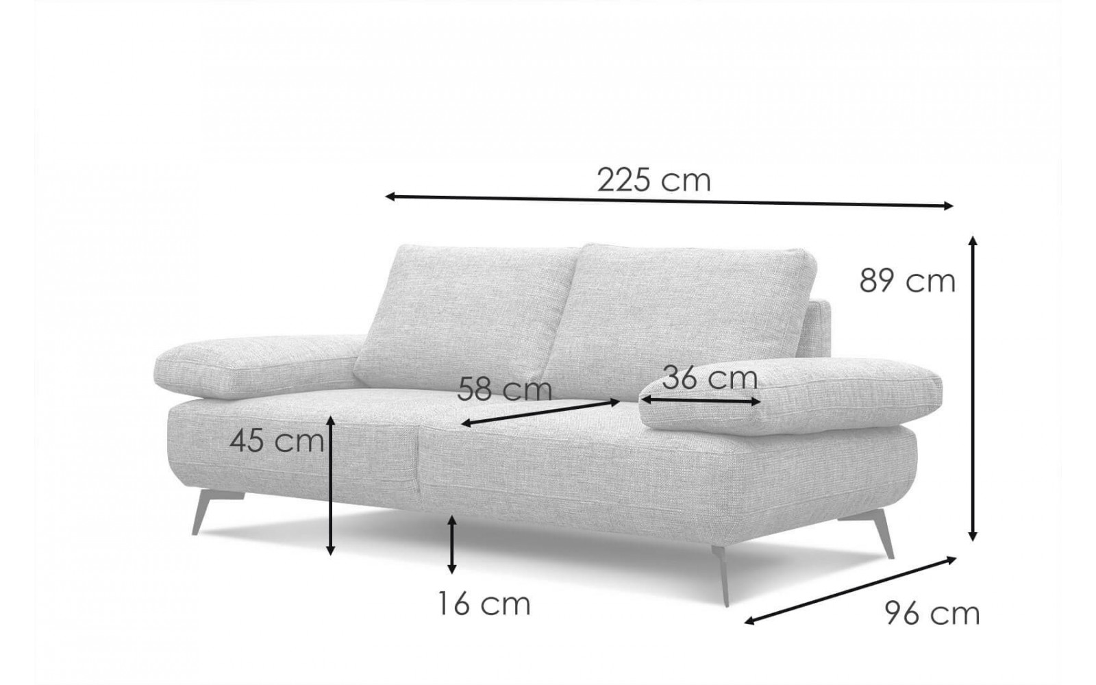 Sofa 3-Sitzer Mello kaufen | Bequemes Designersofa | Wozimo