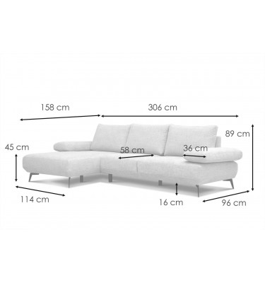 Ecksofa 4-Sitzer links Mello kaufen | Modernes Designersofa | Wozimo
