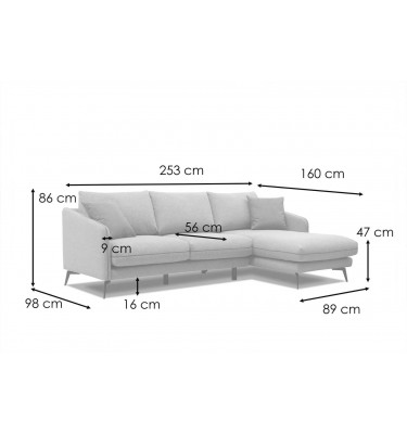 Ecksofa 4-Sitzer rechts Sogel | Modernes Ecksofa kaufen | Wozimo