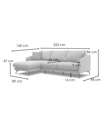 Ecksofa 4-Sitzer links Sogel kaufen | Stilvolles Ecksofa | Wozimo