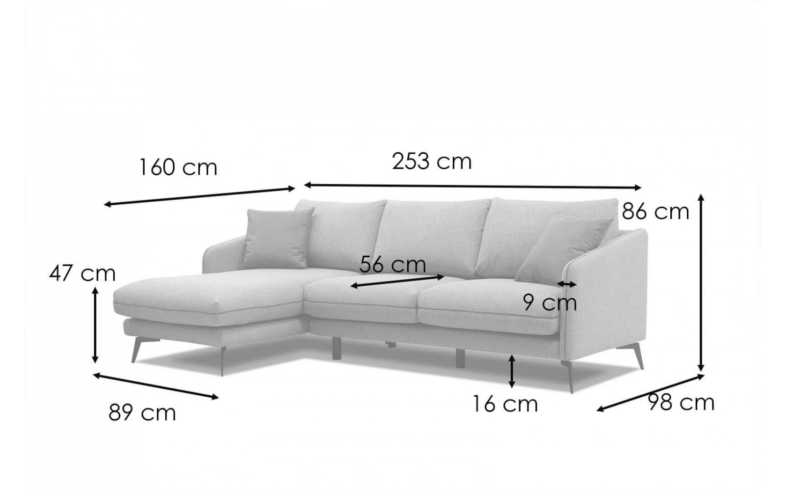 Ecksofa 4-Sitzer links Sogel kaufen | Stilvolles Ecksofa | Wozimo