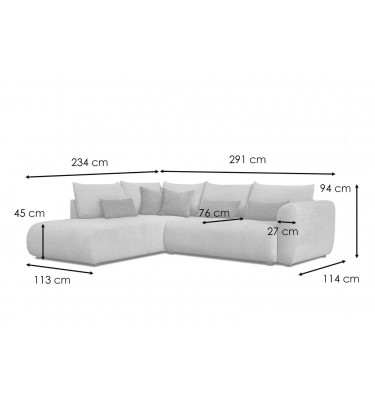 Ecksofa 5-Sitzer links Soreno | Mit Schlaffunktion kaufen | Wozimo