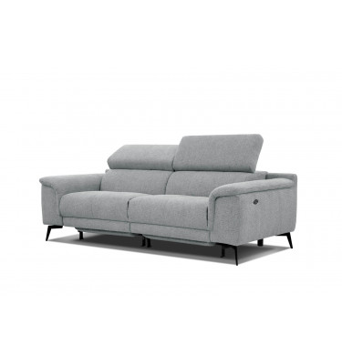3-Sitzer Relaxsofa mit zwei Relaxfunktionen FIERO FARBE Silbergrau (Arano 09)
