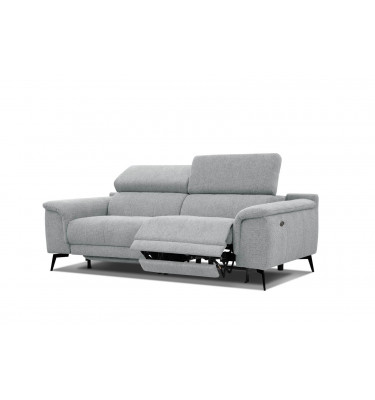 3-Sitzer Relaxsofa mit zwei Relaxfunktionen FIERO FARBE Silbergrau (Arano 09)