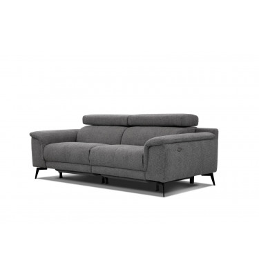 3-Sitzer Relaxsofa mit zwei Relaxfunktionen FIERO FARBE Dunkelgrau (Arano 17)