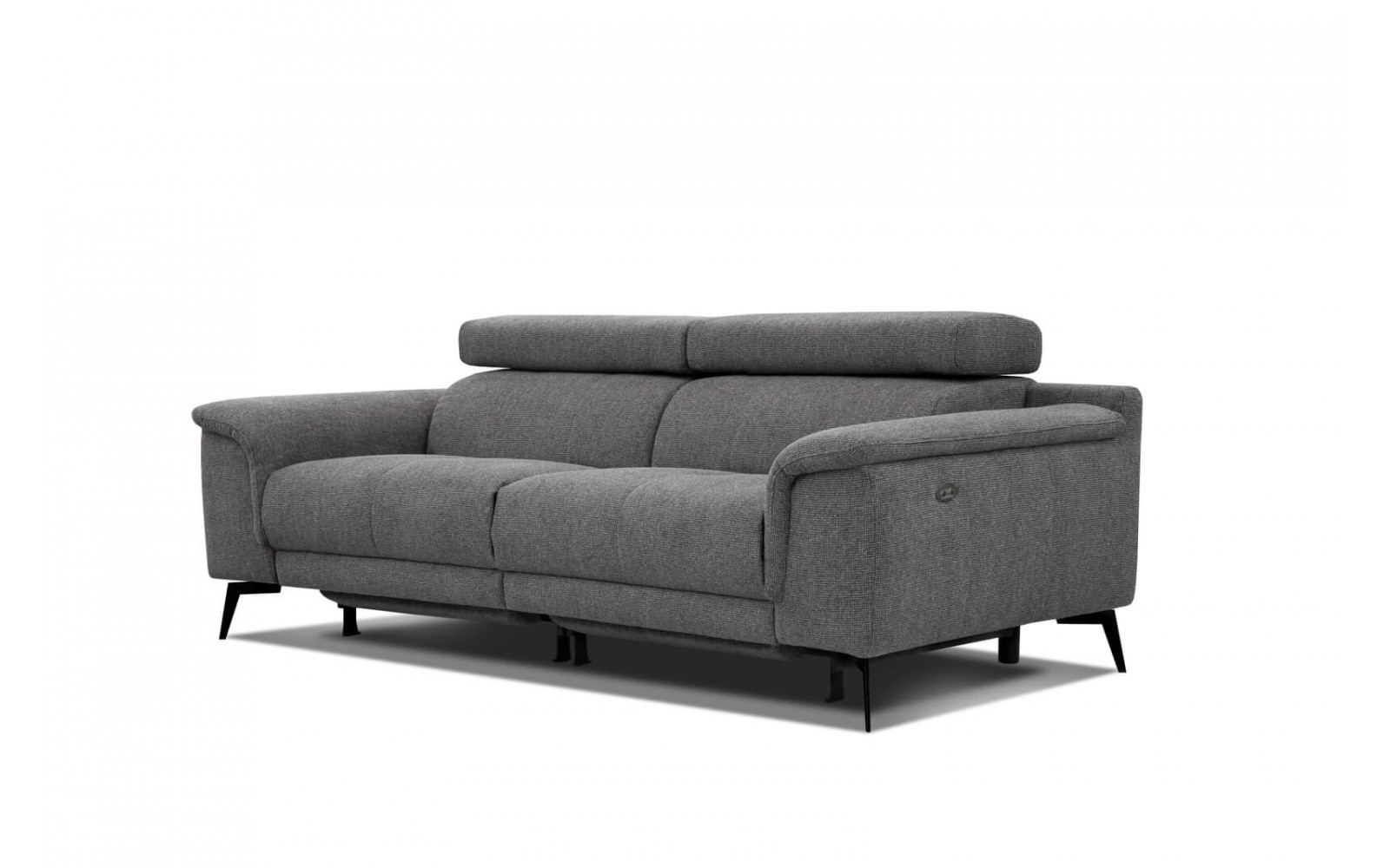 3-Sitzer Relaxsofa mit zwei Relaxfunktionen FIERO FARBE Dunkelgrau (Arano 17)