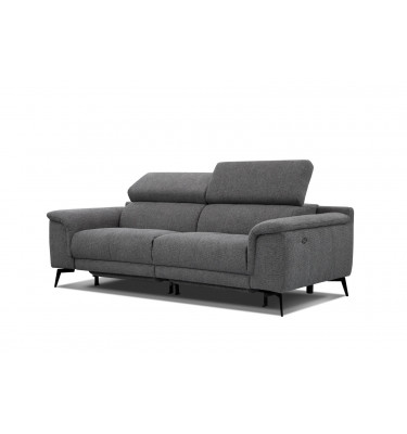 3-Sitzer Relaxsofa mit zwei Relaxfunktionen FIERO FARBE Dunkelgrau (Arano 17)