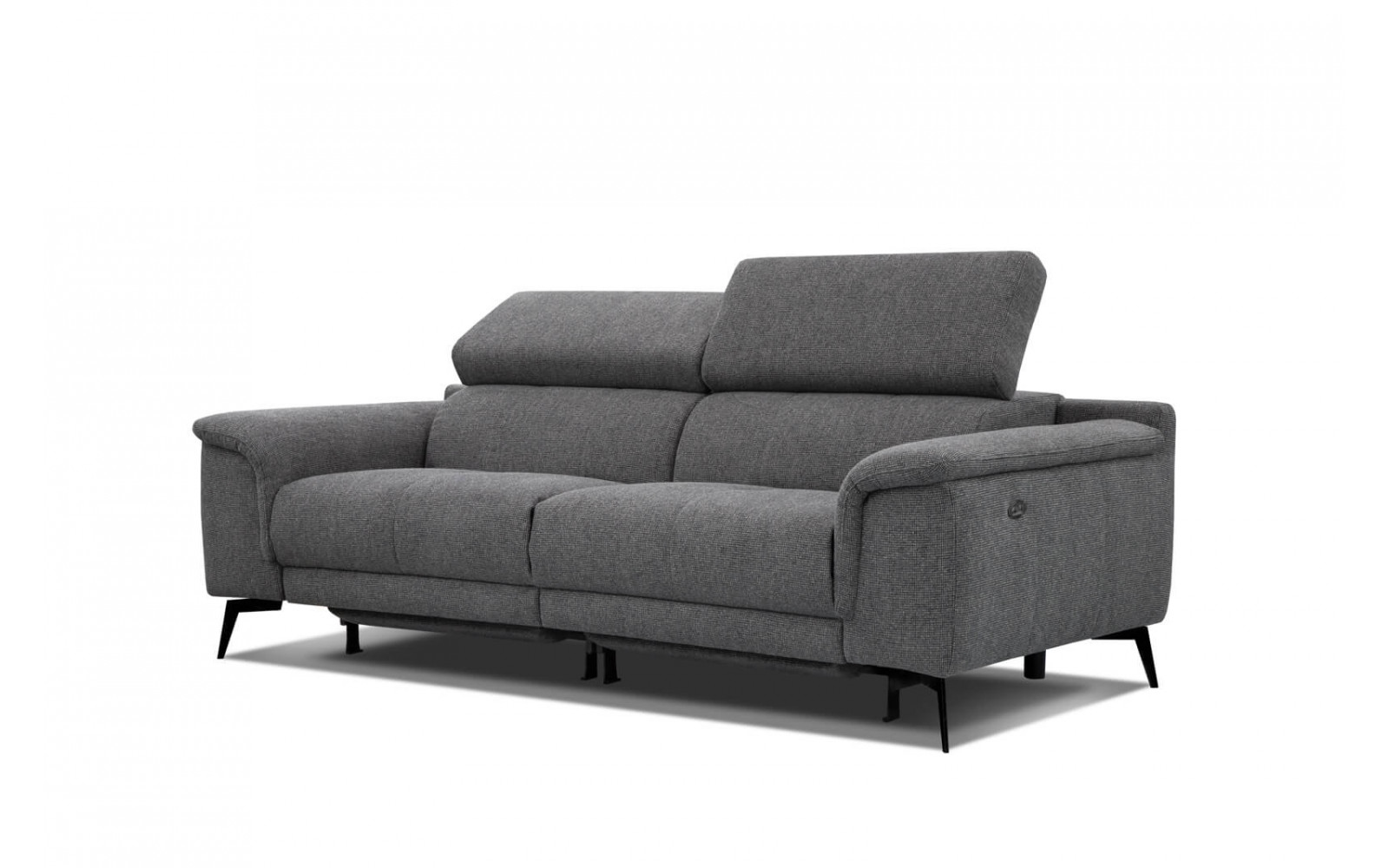 3-Sitzer Relaxsofa mit zwei Relaxfunktionen FIERO FARBE Dunkelgrau (Arano 17)