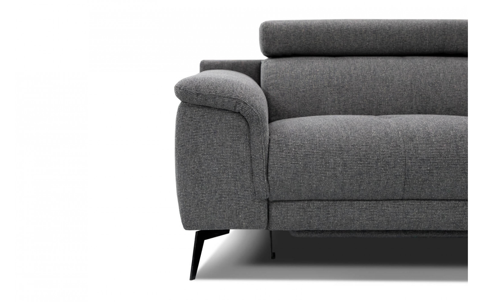 3-Sitzer Relaxsofa mit zwei Relaxfunktionen FIERO FARBE Dunkelgrau (Arano 17)