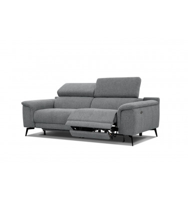 3-Sitzer Relaxsofa mit zwei Relaxfunktionen FIERO FARBE  Grau (Arano 19)