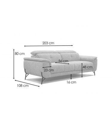 3-Sitzer Relaxsofa mit 2 Relaxfunktionen | Modell Avena kaufen | Wozimo