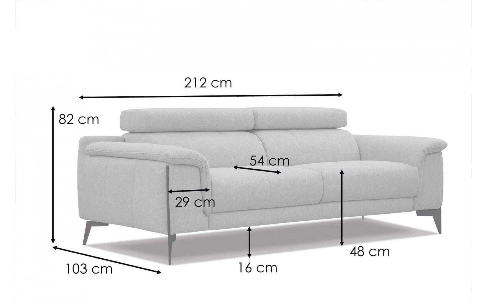 3-Sitzer Relaxsofa mit 2 Relaxfunktionen | Modell Matera kaufen | Wozimo