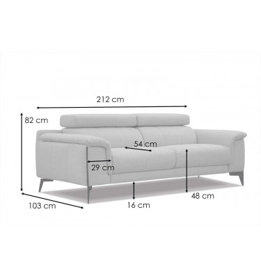 3-Sitzer Sofa mit Relaxfunktion rechts | Modell Matera kaufen | Wozimo