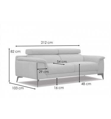 3-Sitzer Sofa mit Relaxfunktion rechts | Modell Matera kaufen | Wozimo