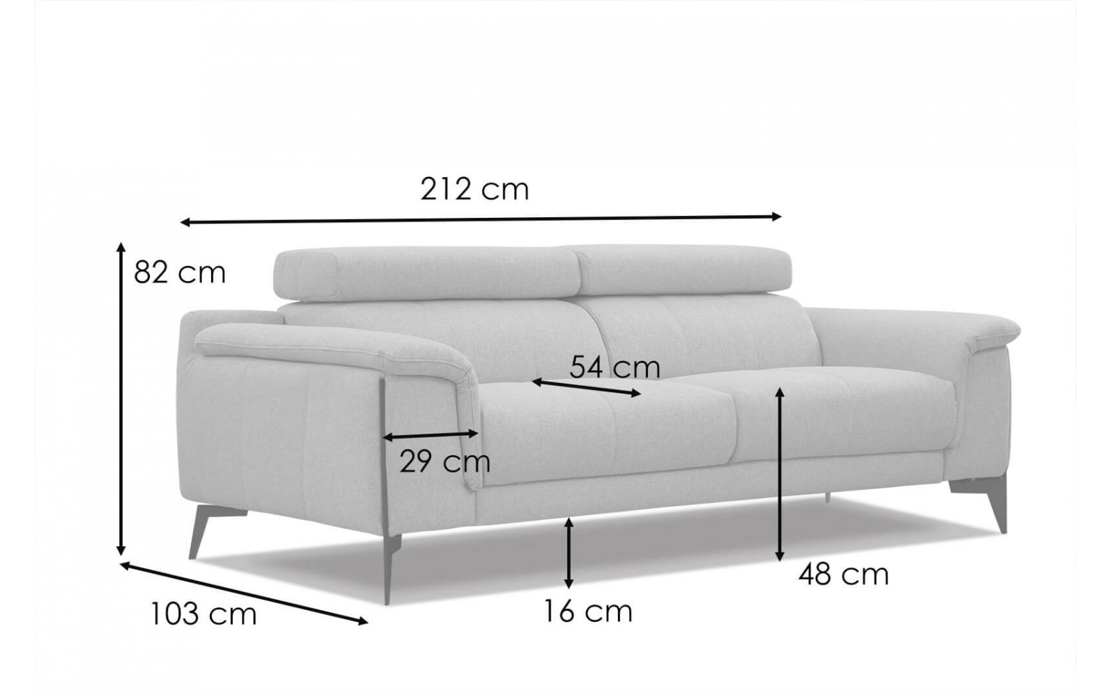 3-Sitzer Sofa mit Relaxfunktion rechts | Modell Matera kaufen | Wozimo