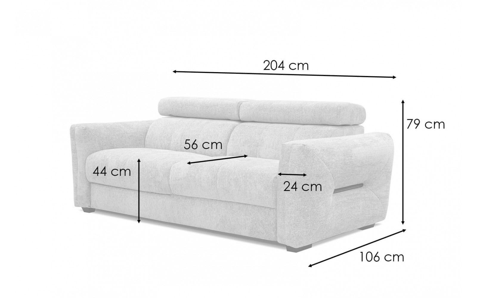 3-Sitzer Sofa mit Relaxfunktion links | Modell Calvera kaufen | Wozimo