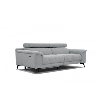 3-Sitzer Sofa mit Relaxfunktion auf der linken Seite FIERO Hellgrau (Arano 09)