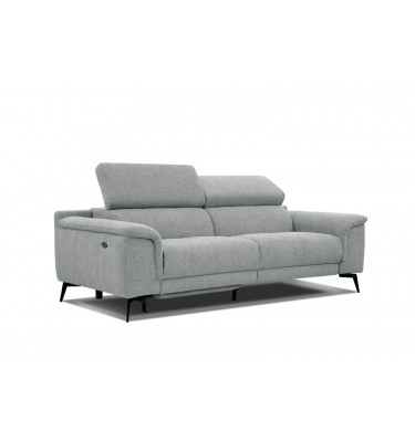 3-Sitzer Sofa mit Relaxfunktion auf der linken Seite FIERO Hellgrau (Arano 09)