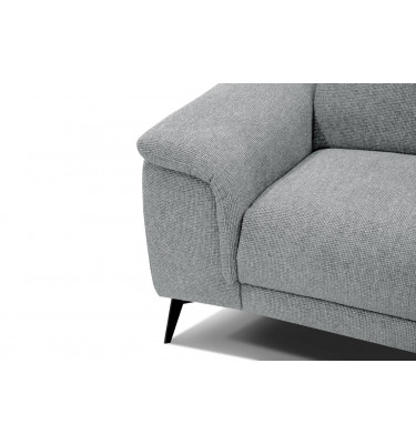 3-Sitzer Sofa mit Relaxfunktion auf der linken Seite FIERO Hellgrau (Arano 09)