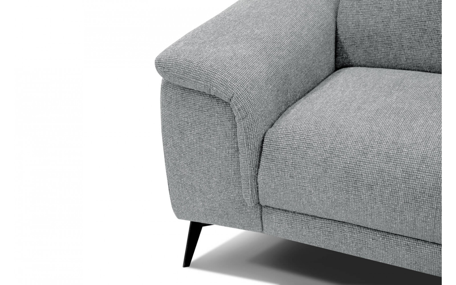 3-Sitzer Sofa mit Relaxfunktion auf der linken Seite FIERO Hellgrau (Arano 09)