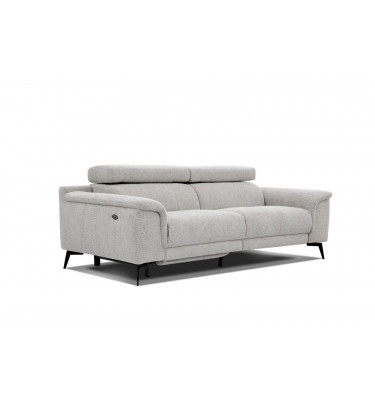 3-Sitzer Sofa mit Relaxfunktion auf der linken Seite FIERO Perlgrau (Arano 15)
