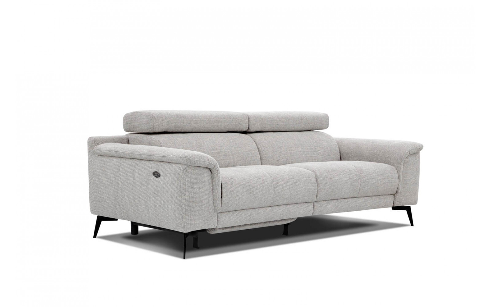 3-Sitzer Sofa mit Relaxfunktion auf der linken Seite FIERO Perlgrau (Arano 15)